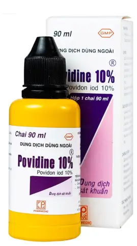 Dung dịch sát khuẩn Povidine 10% Pharmedic ngăn ngừa nhiễm khuẩn ở vết cắt, vết trầy (90ml)