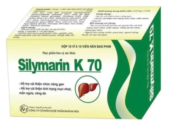 Silymarin K 70mg Khapharco (H/100v)(Viên nén bao phim)