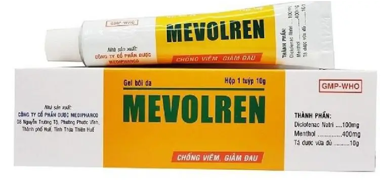 Mevolren 10g giảm đau cho các trường hợp bị viêm cơ, khớp, dây chằng