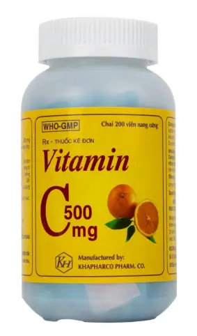 Thuốc Vitamin C 500mg Khapharco dự phòng và điều trị bệnh Scorbut (200 viên)