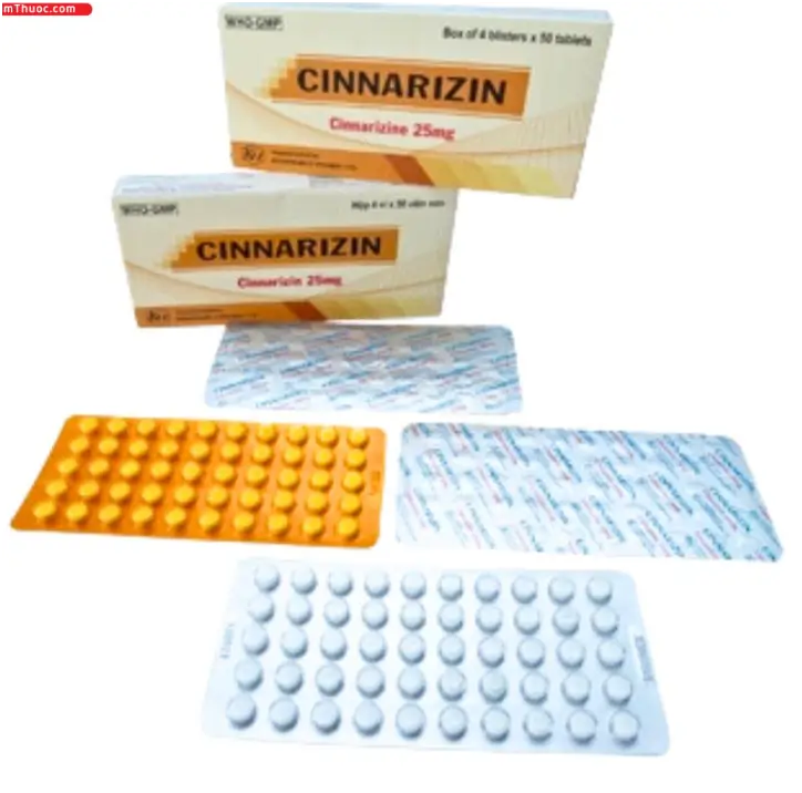 Cinnarizin 25mg Khapharco phòng say xe