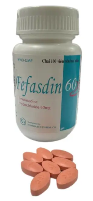 Fefasdin Fexofenadin 60Mg Khapharco (C/100V) (viên nén bao phim)