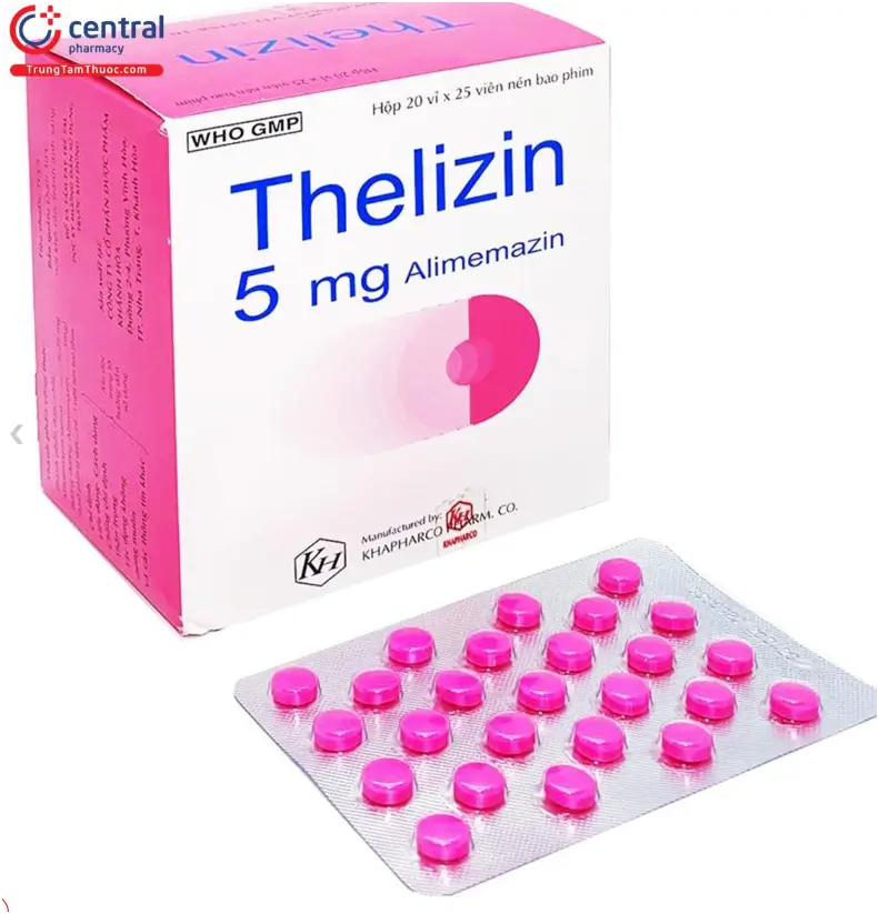 Thelizin 5mg Khapharco điều trị mày đay, dị ứng