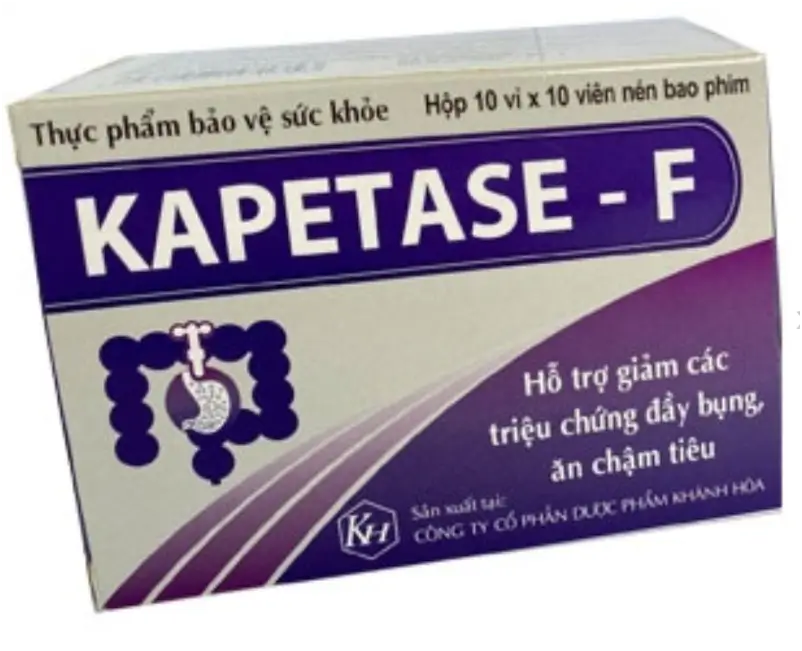 Kapetase-F Khapharco hỗ trợ giảm triệu chứng chậm tiêu, đầy bụng