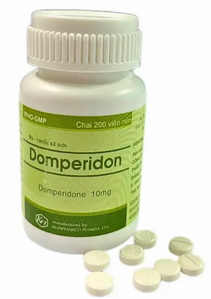 Domperidon 10mg Khapharco (Chai/200v)(Viên nén)