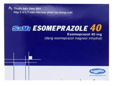 Thuốc Savi Esomeprazole 40 điều trị viêm loét dạ dày, tá tràng (2 vỉ x 7 viên)