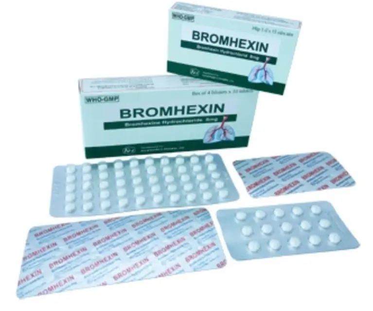 BROMHEXIN 8MG KHAPHARCO Điều trị rối loạn tiết dịch phế quản