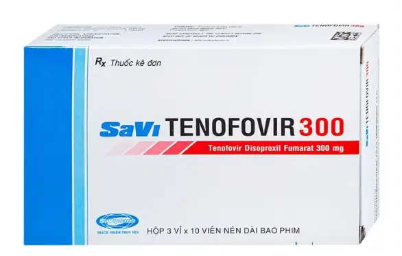 Thuốc Savi Tenofovir 300 điều trị nhiễm HIV-1 ở người lớn (3 vỉ x 10 viên)