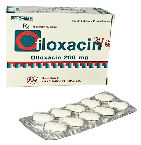 Ofloxacin 200Mg Khapharco (H/100V) (Vỉ thường) (viên nén)