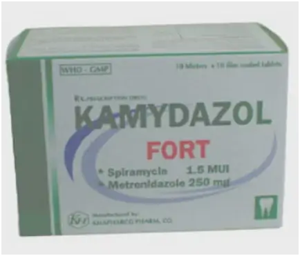 Viên nén Kamydazol Fort Khánh Hòa phòng ngừa và điều trị nhiễm trùng răng miệng (10 vỉ x 10 viên)