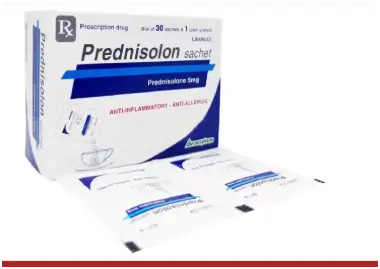 Thuốc Prednisolon sachet - chống viêm (30 gói x 1 gram)
