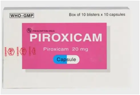 Viên nang Piroxicam 20mg kháng viêm, giảm đau xương khớp, viêm khớp dạng thấp (10 vỉ x 10 viên)