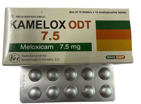 Kamelox 7,5mg ODT Khapharco (H/100v) (vỉ nhôm)