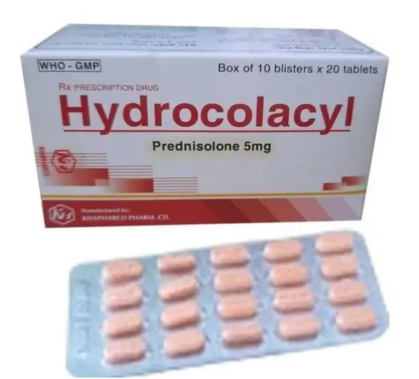 Hydrocolacyl Prednisolon 5mg vỉ Khapharco (H/200v) (viên nén)