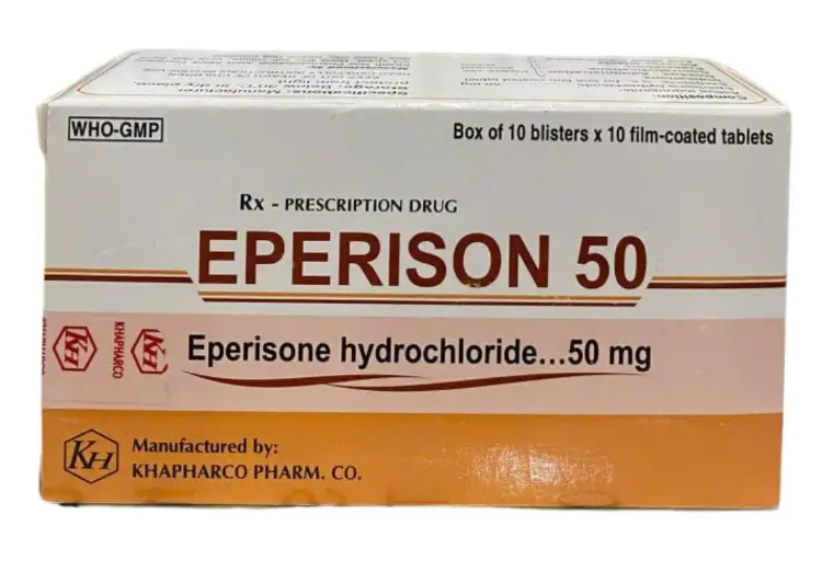 EPERISON 50 Cải thiện các tình trạng đau cột sống thắt lưng, liệt co cứng cột sống