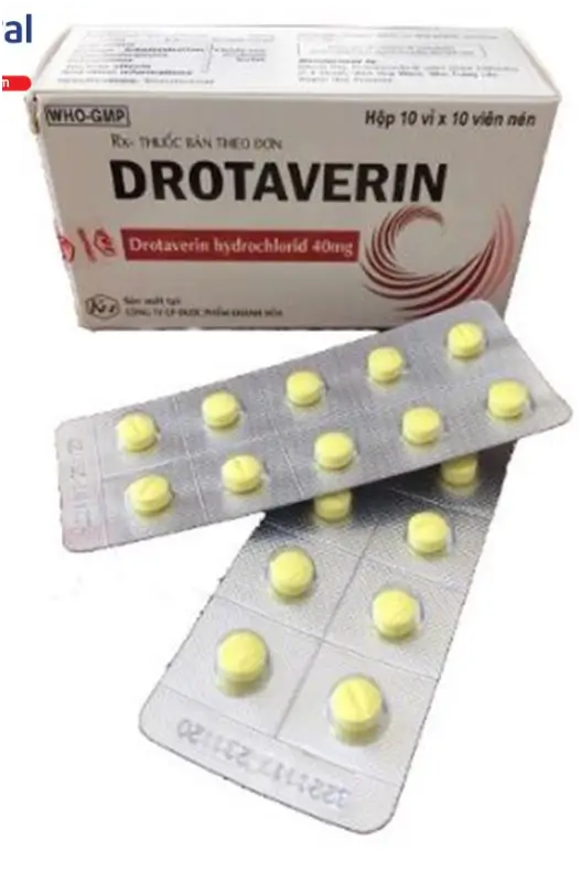 Drotaverin 40mg Khapharco điều trị co thắt dạ dày, bệnh ruột kích thích