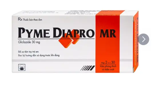 Thuốc Pyme Diapro MR 30mg Pymepharco điều trị bệnh đái tháo đường típ 2 (2 vỉ x 30 viên)