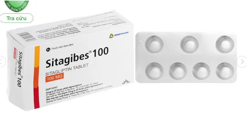 Sitagibes 100 trị đái tháo đường tuýp 2 (4 vỉ x 7 viên)