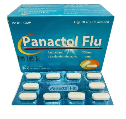 Panactol Flu Khapharco (H/100v) (vỉ xanh)