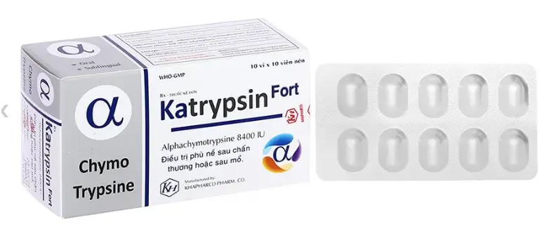 Katrypsin Fort  8400 IU  chỉ định trong các trường hợp viêm và phù nề do chấn thương, phẫu thuật, viêm hay bỏng