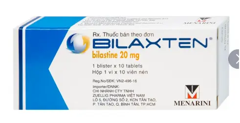 Thuốc Bilaxten 20mg Menarini điều trị viêm mũi dị ứng, mày đay (1 vỉ x 10 viên)