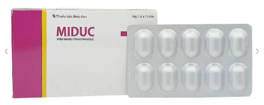 Miduc điều trị nấm nông như nấm da, nấm móng