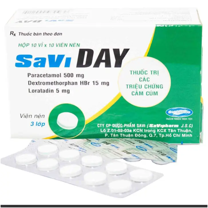 Savi Day, điều trị các triệu chứng của cảm cúm