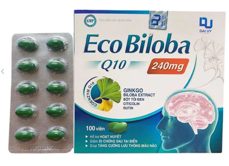 Eco Biloba Q10 Đại Uy hỗ trợ máu não