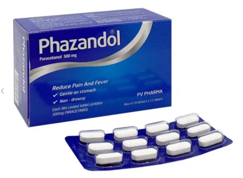 Phazandol 500mg điều trị đau và sốt