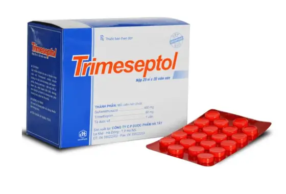Thuốc Trimeseptol Hataphar điều trị nhiễm khuẩn đường tiết niệu (25 vỉ x 20 viên)