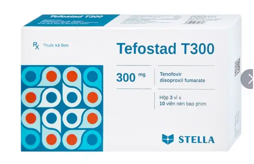 Thuốc Tefostad T300 Stella phòng và điều trị nhiễm HIV-1 (3 vỉ x 10 viên)