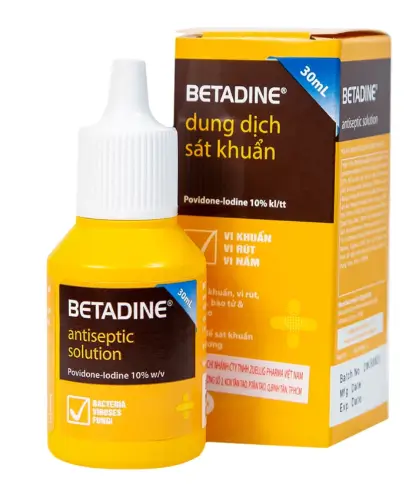Dung dịch sát khuẩn Betadine Antiseptic Solution hỗ trợ sát khuẩn vết thương (30ml)