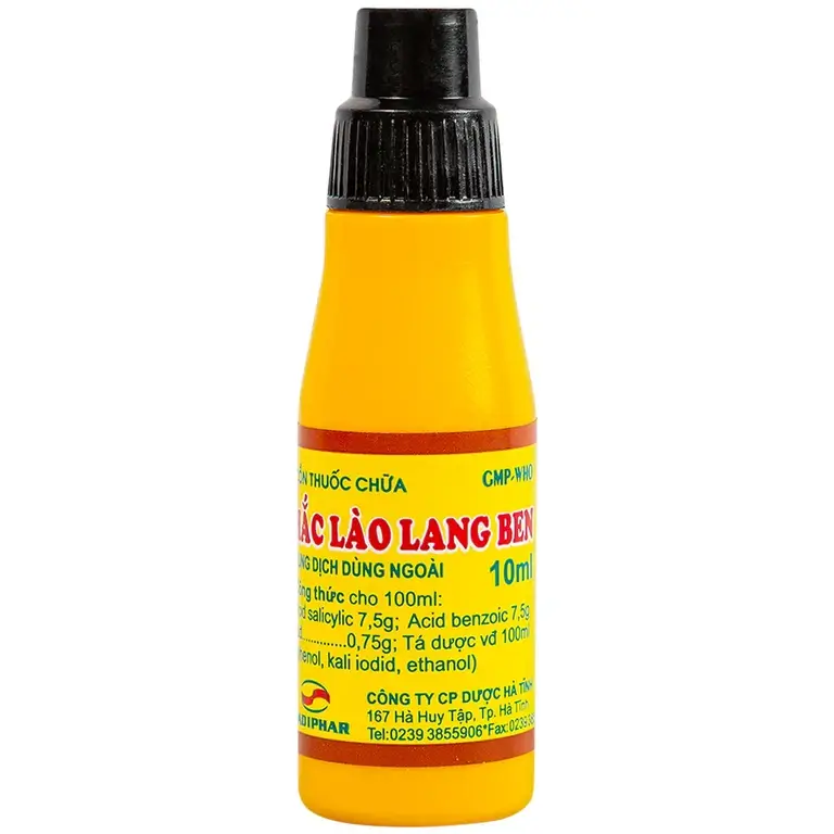 Cồn thuốc chữa Hắc Lào Lang Ben Hadiphar (10ml)