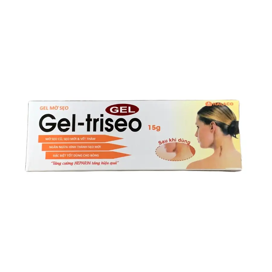 Gel làm mềm và mờ sẹo Gel-Triseo 15g hộp 1 tuýp 15g