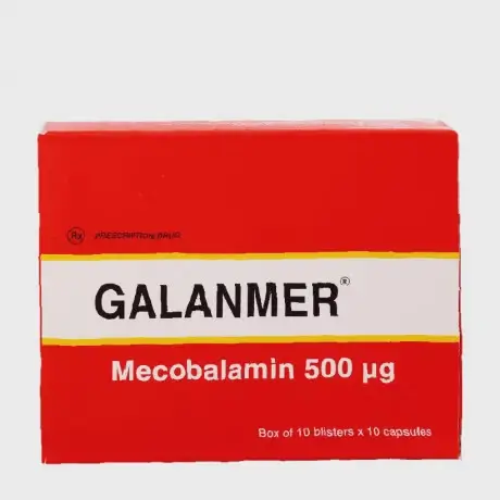Viên nang Galanmer 500mcg trị thiếu máu, thiếu vitamin B12 (10 vỉ x 10 viên)