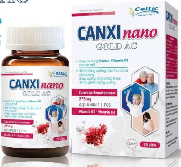 Canxi Nano Gold AC giúp tăng cường hấp thu canxi