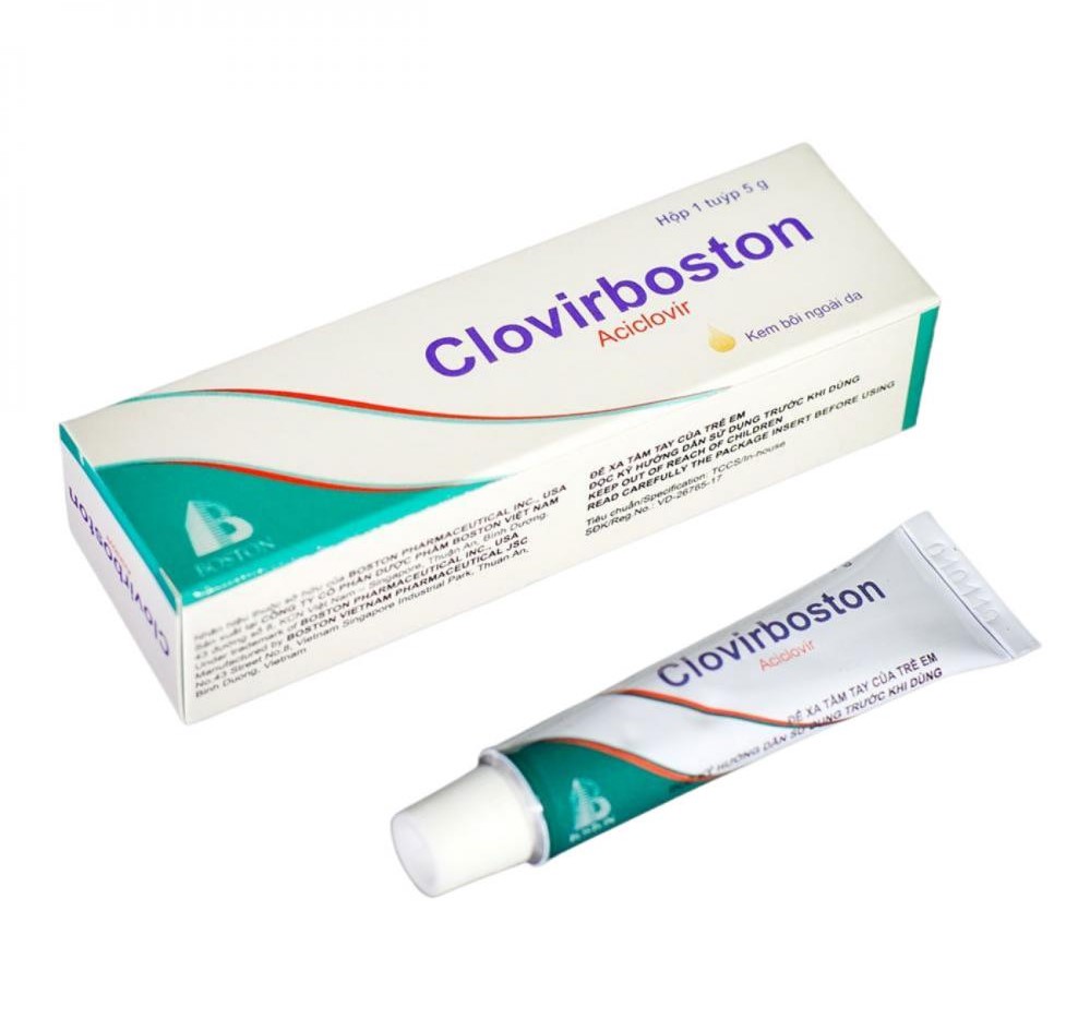 Clovirboston giúp điều trị hiệu quả mụn rộp môi