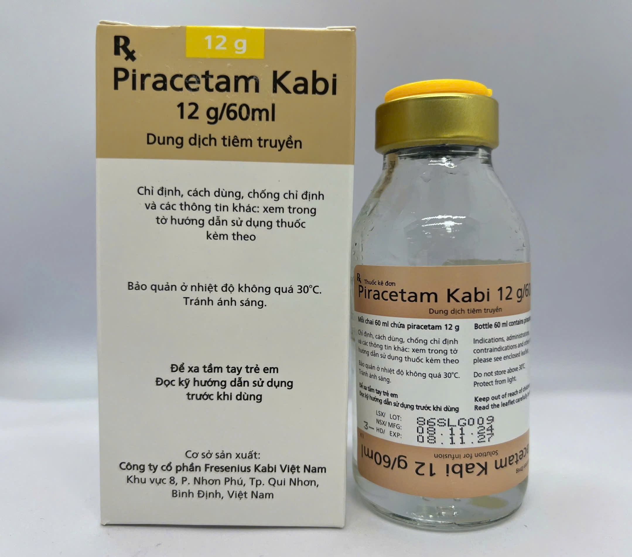 Piracetam Kabi 12g/60ml giúp hỗ trợ cải thiện chức năng não bộ
