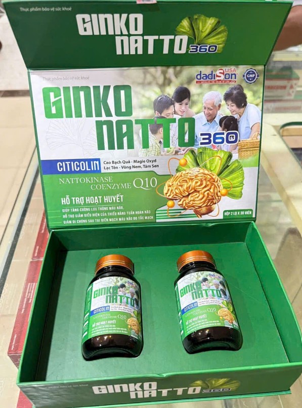 Ginko Natto 360 tăng cường lưu thông máu, hỗ trợ phục hồi sau tai biến