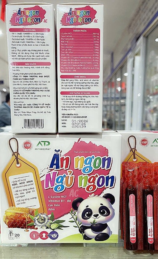 Ăn ngon Ngủ ngon AC bổ sung kẽm, acid amin cho cơ thể tăng cường sức khỏe