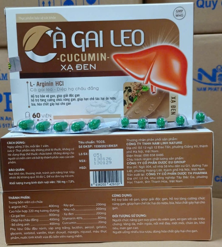 CÀ GAI LEO - CUCUMIN - XẠ ĐEN giải độc tăng cường chức năng gan