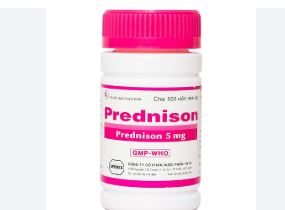 Prednison 5mg hồng  (C/500v nén) điều trị viêm khớp dạng thấp