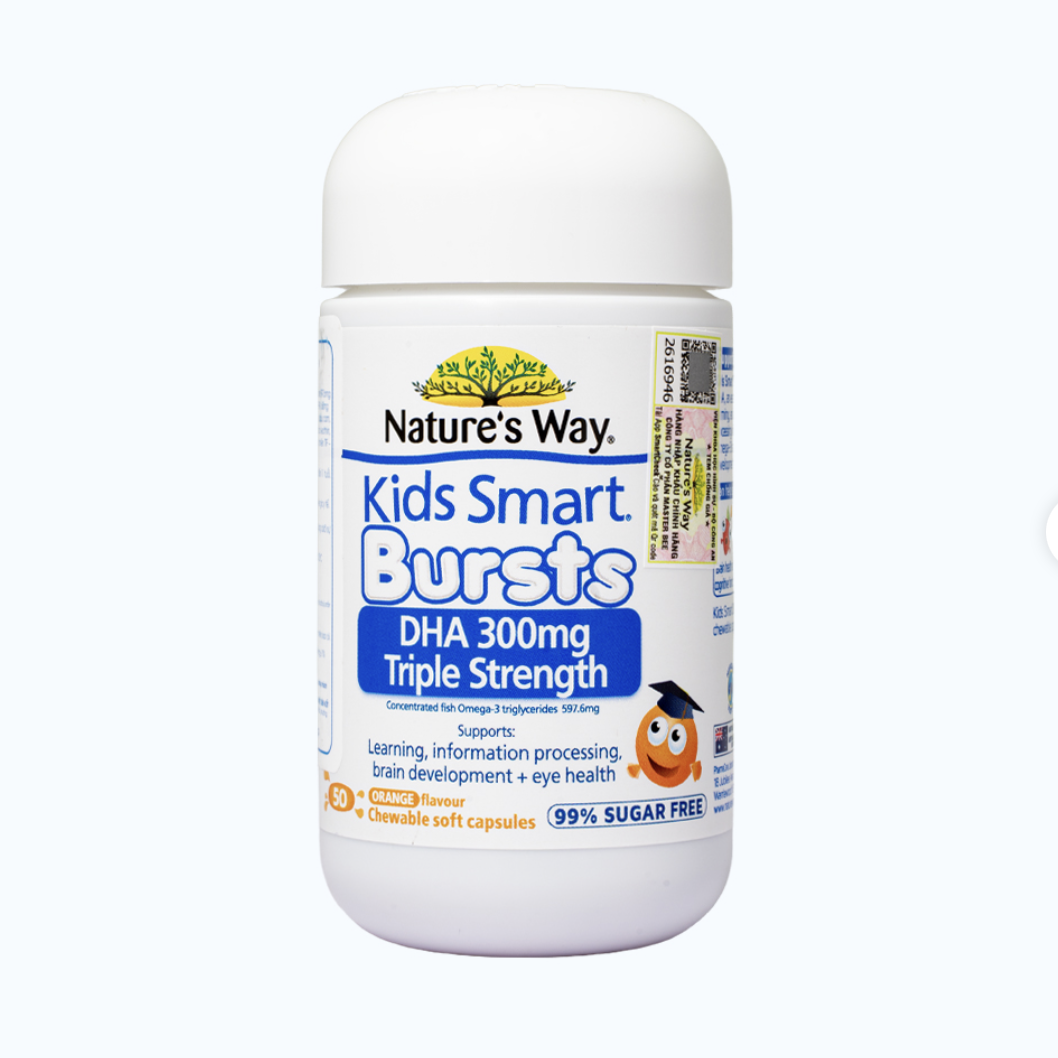 Viên nhai Nature’s Way Kids Smart DHA 300mg hỗ trợ phát triển não bộ