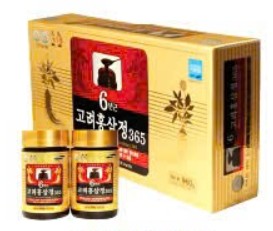 Cao hồng sâm 365 Hàn Quốc 6 năm tuổi (hộp 2 lọ x 250g) tăng cường sức khỏe chống lão hóa