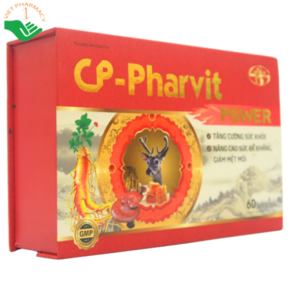 CP-Pharvit Power 60 Viên – Hỗ Trợ Tăng Cường Sức Khỏe, Nâng Cao Đề Kháng Và Giảm Mệt Mỏi
