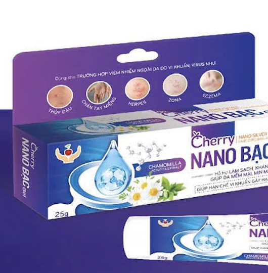 Cherry Nano Bạc Gel bôi da kháng khuẩn