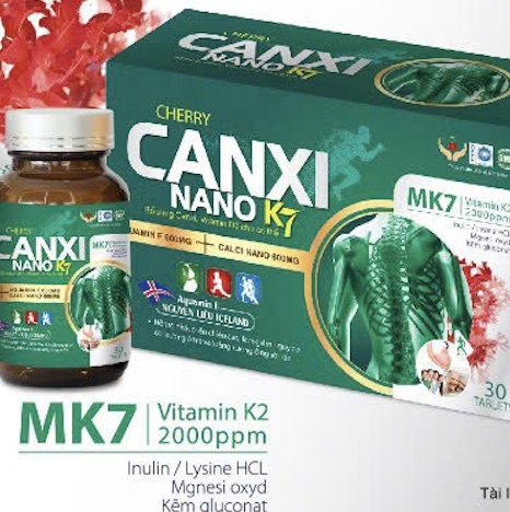 Cherry Canxi Nano K7 giúp xương và răng chắc khoẻ