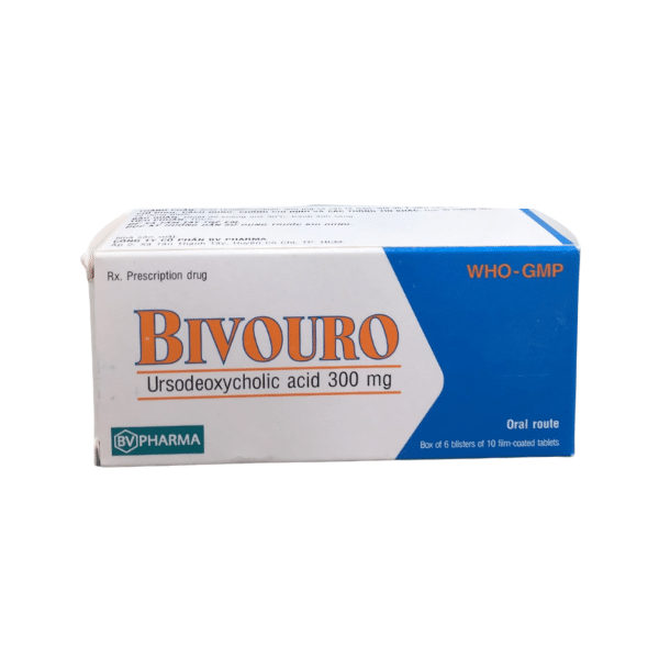 Thuốc cải thiện chức năng gan và điều trị sỏi mật Bivouro 300mg Bidiphar 