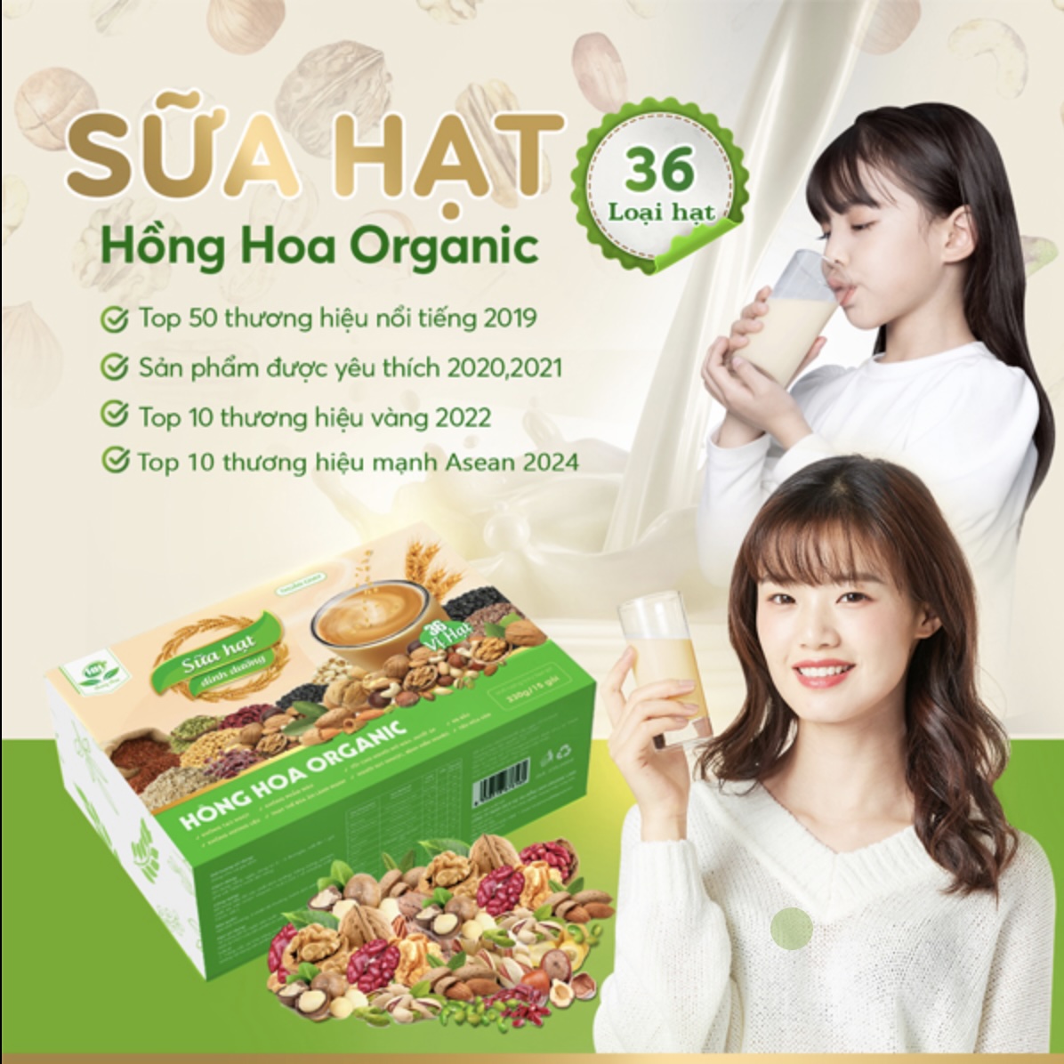 Sữa hạt dinh dưỡng 36 vị hạt dùng cho cả gia đình