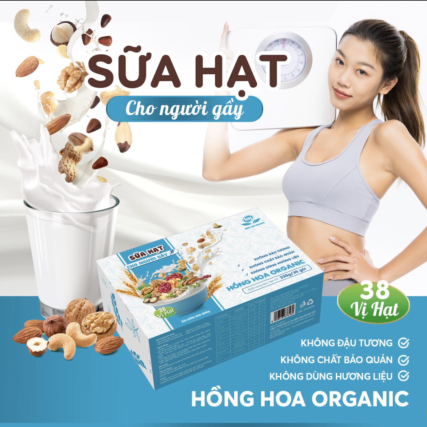 Sữa hạt cho người gầy – Sữa hạt thuần chay 38 vị hạt